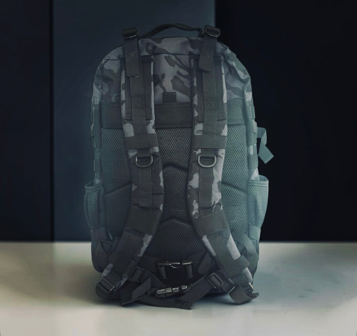 Tactical 45L Backpack Black Camo