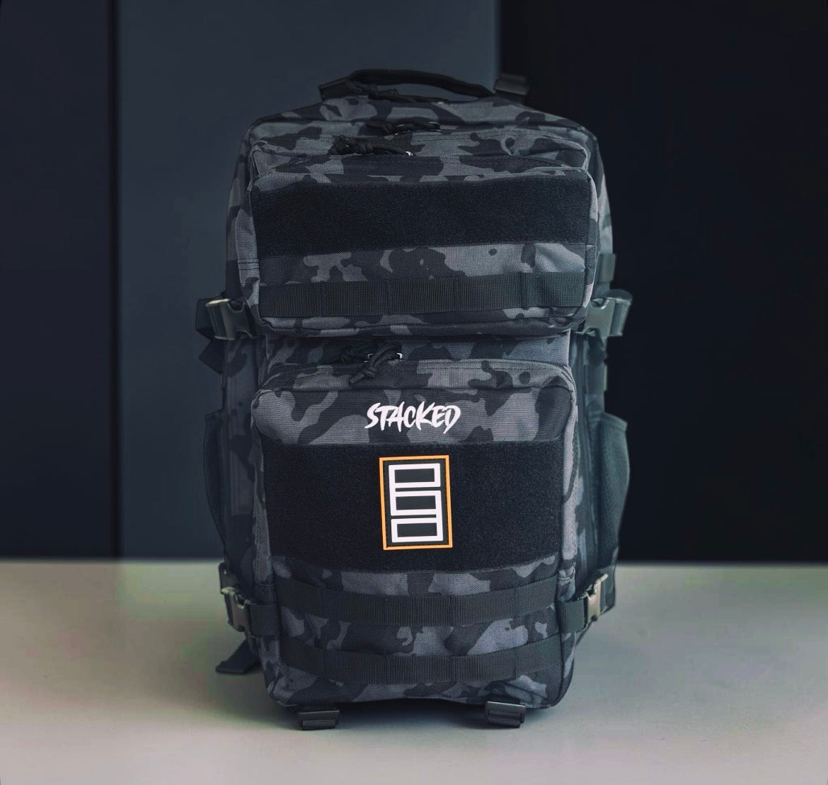 Tactical 45L Backpack Black Camo