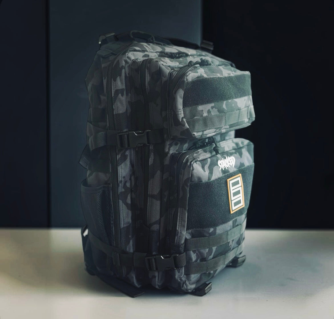 Tactical 45L Backpack Black Camo